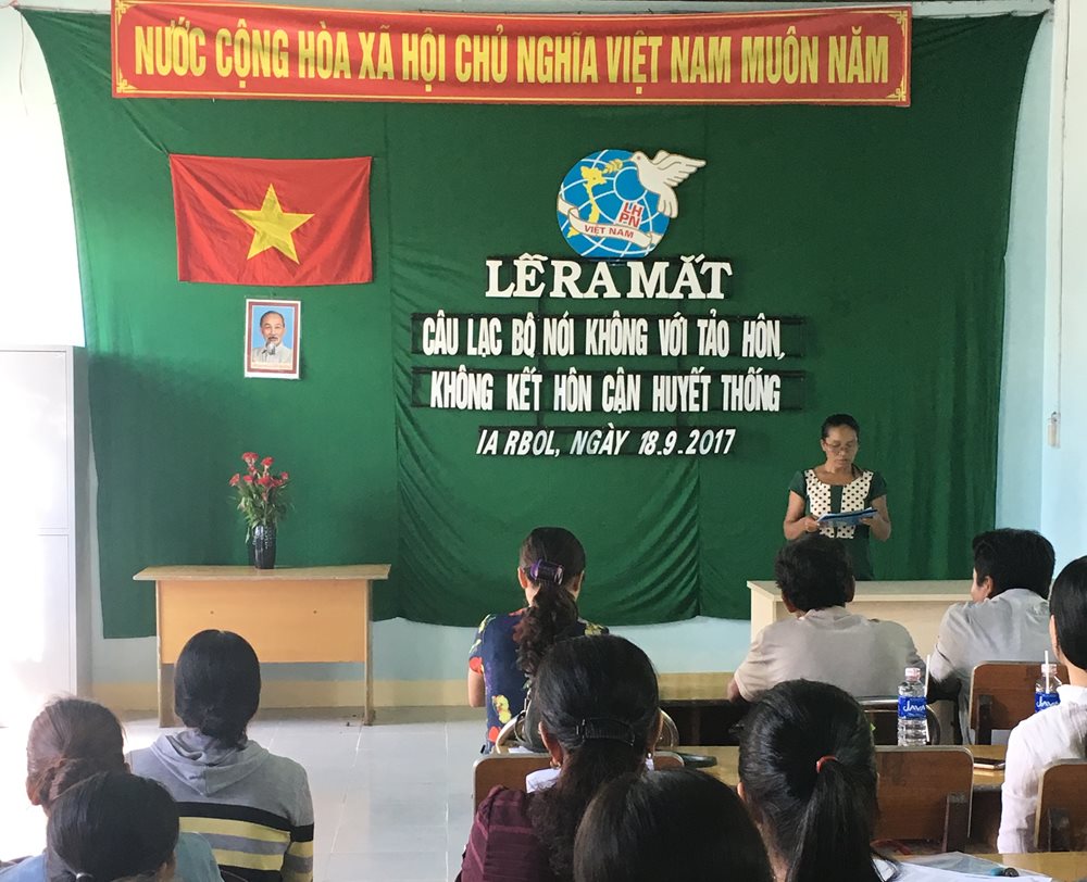 Hội LHPN xã Ia Rbol, thị xã Ayun Pa thành lập câu lạc bộ “Nói không với tảo hôn, không kết hôn cận huyết thống”