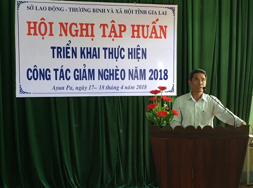 Sở Lao động-TB&XH tỉnh tổ chức tập huấn các chính sách giảm nghèo bền vững tại thị xã Ayun Pa